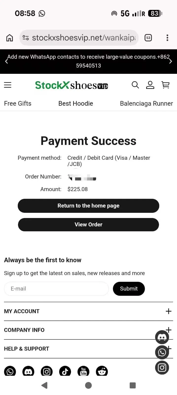 Order Confirmation