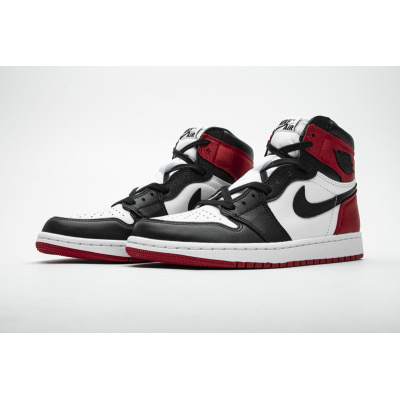  Pkgod  Air Jordan 1 Retro High OG Satin Black Toe 02