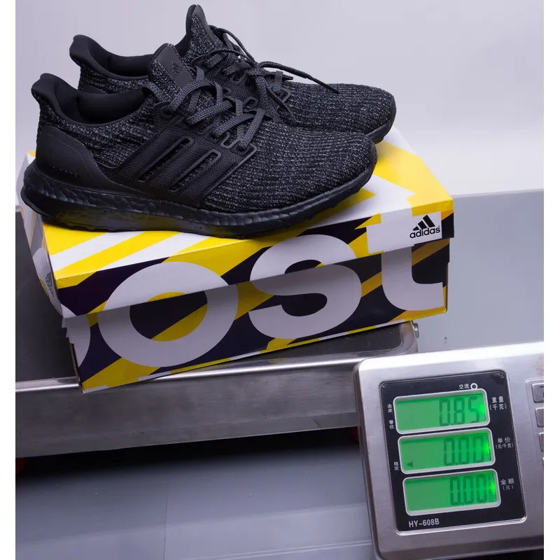  Pkgod Adidas Ultra Boost 4.0 “Triple Black” Real Boost 