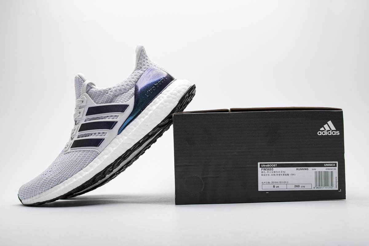      adidas Ultra Boost 4.0 White Grey Real Boost