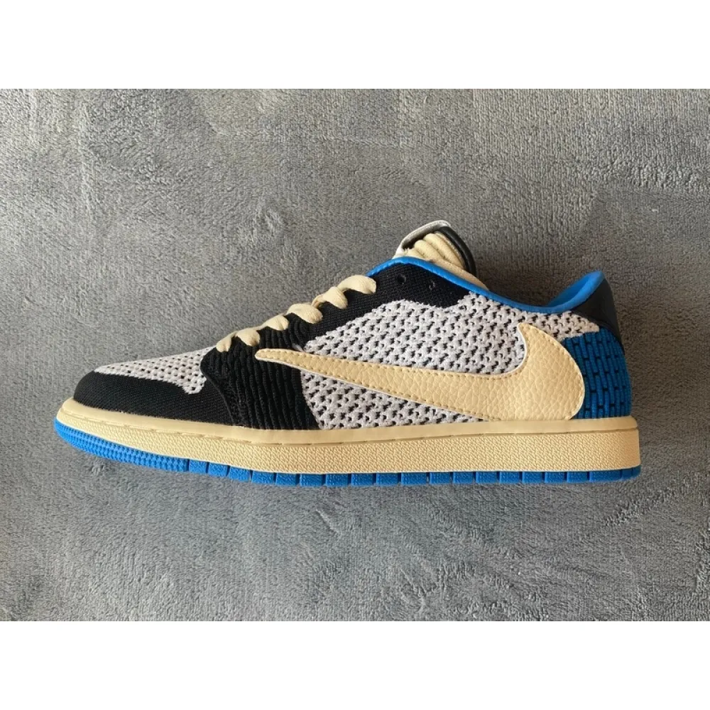  Pkgod Air Jordan 1 Low Flyknit Fragment Design xTravis Scott