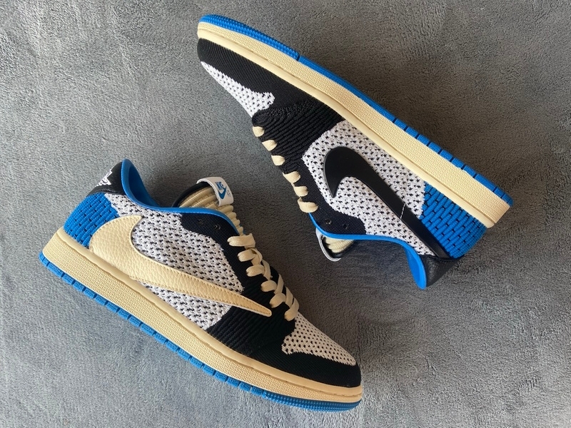  Pkgod Air Jordan 1 Low Flyknit Fragment Design xTravis Scott