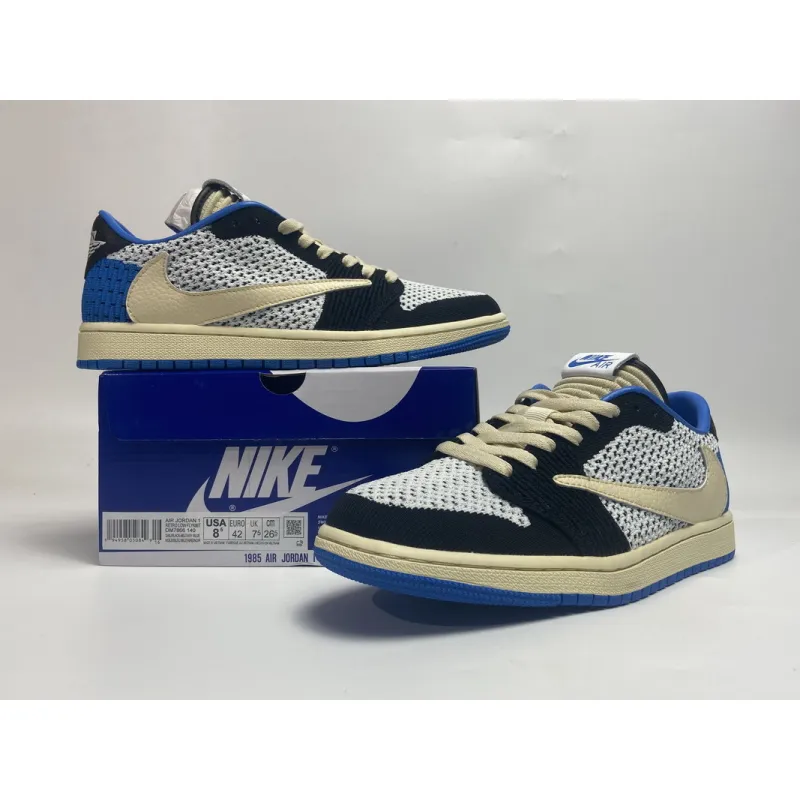  Pkgod Air Jordan 1 Low Flyknit Fragment Design xTravis Scott