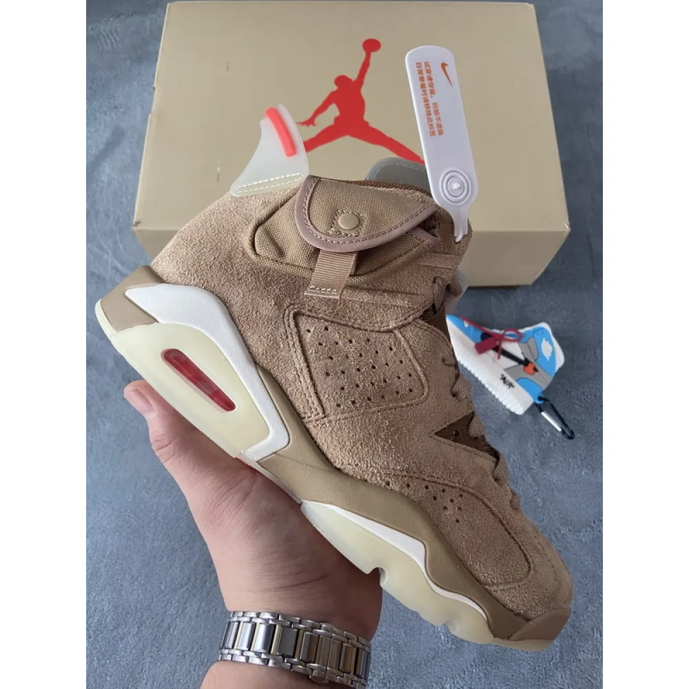  Pkgod Air Jordan 6 Retro Travis Scott British Khaki