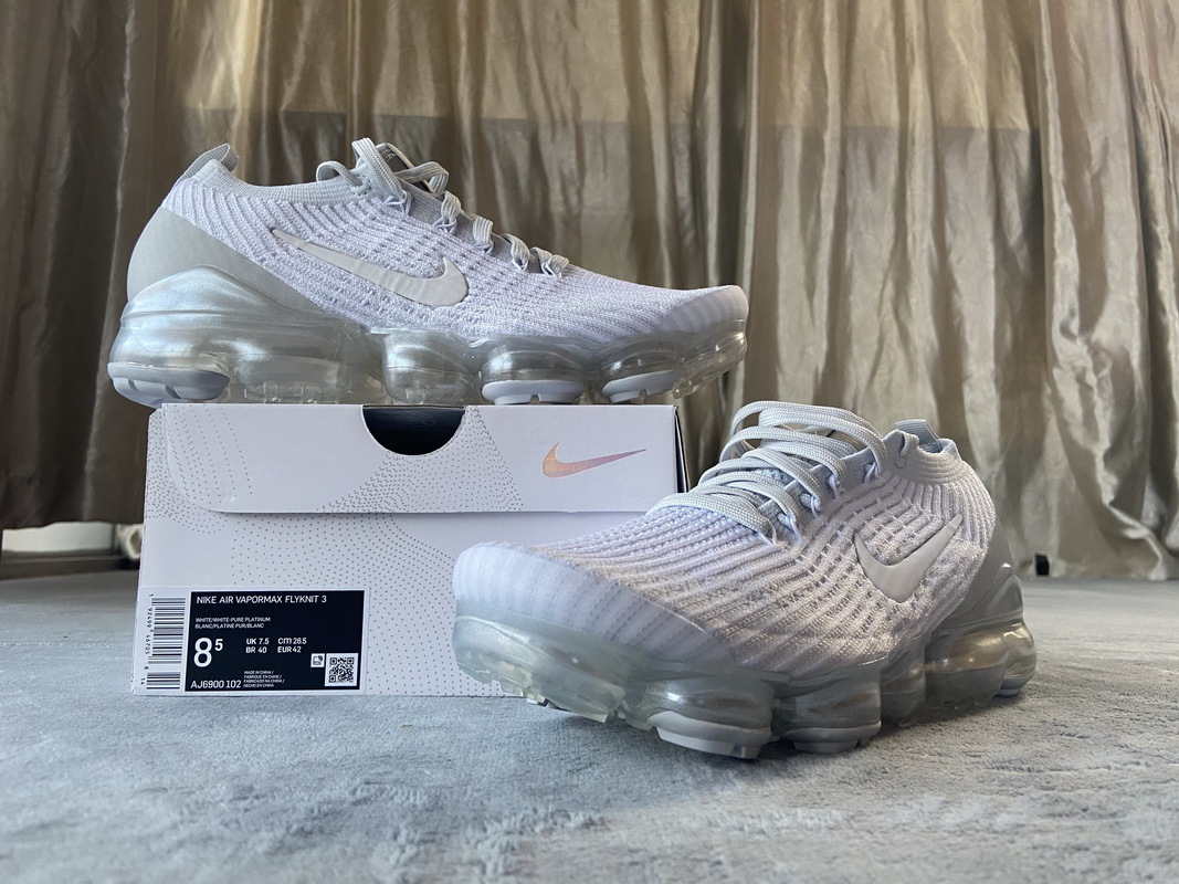     Nike Air VaporMax Flyknit 3 White Pure Platinum