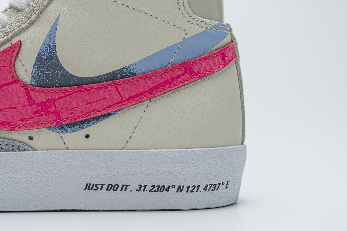  Pkgod Nike Blazer Mid 77 Beige Pink Blue
