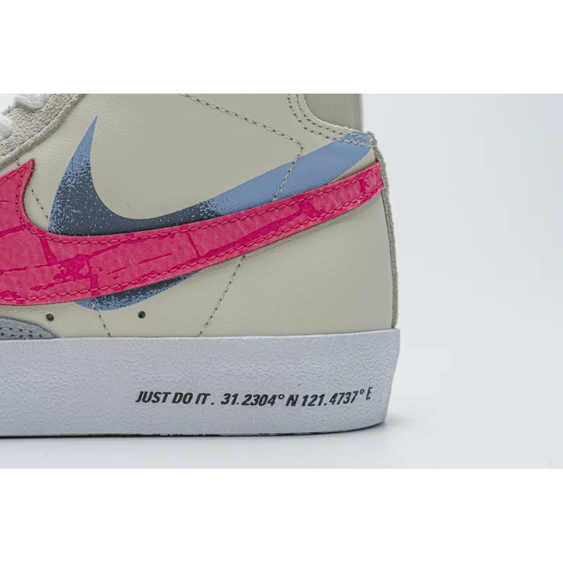  Pkgod Nike Blazer Mid 77 Beige Pink Blue