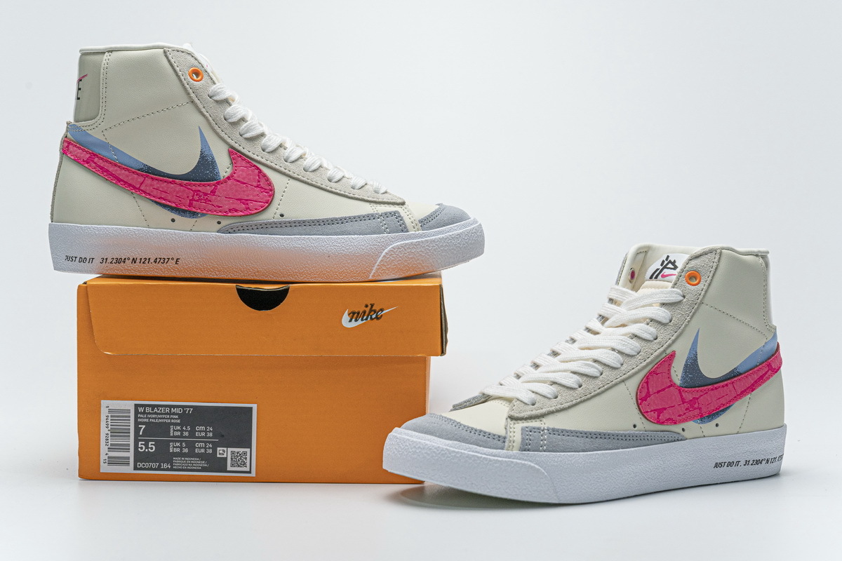  Pkgod Nike Blazer Mid 77 Beige Pink Blue