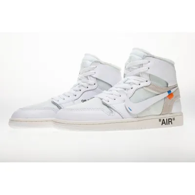 OWF Batch Sneaker & Jordan 1 Retro High Off-White White​​​​ AQ0818-100