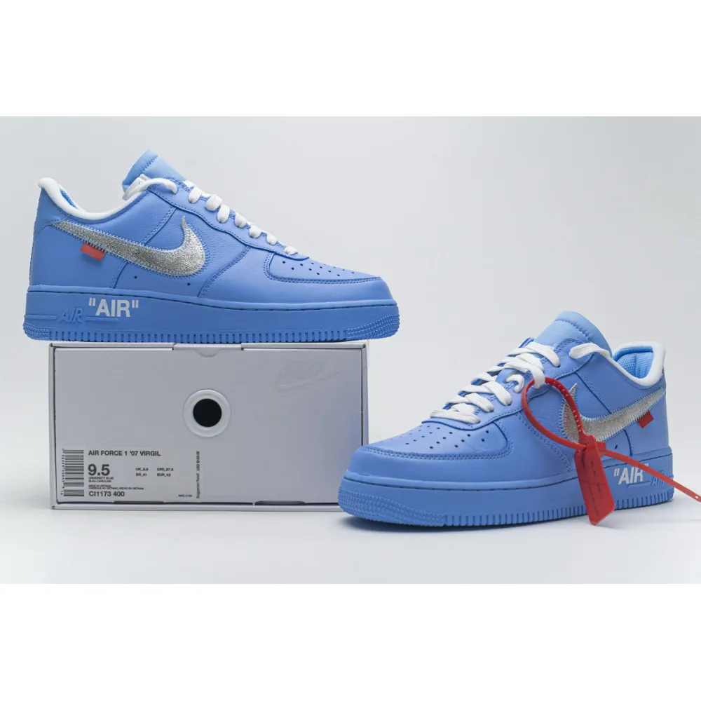 OWF Batch Sneaker & Nike Air Force 1 Low Off-White MCA University Blue CI1173-400