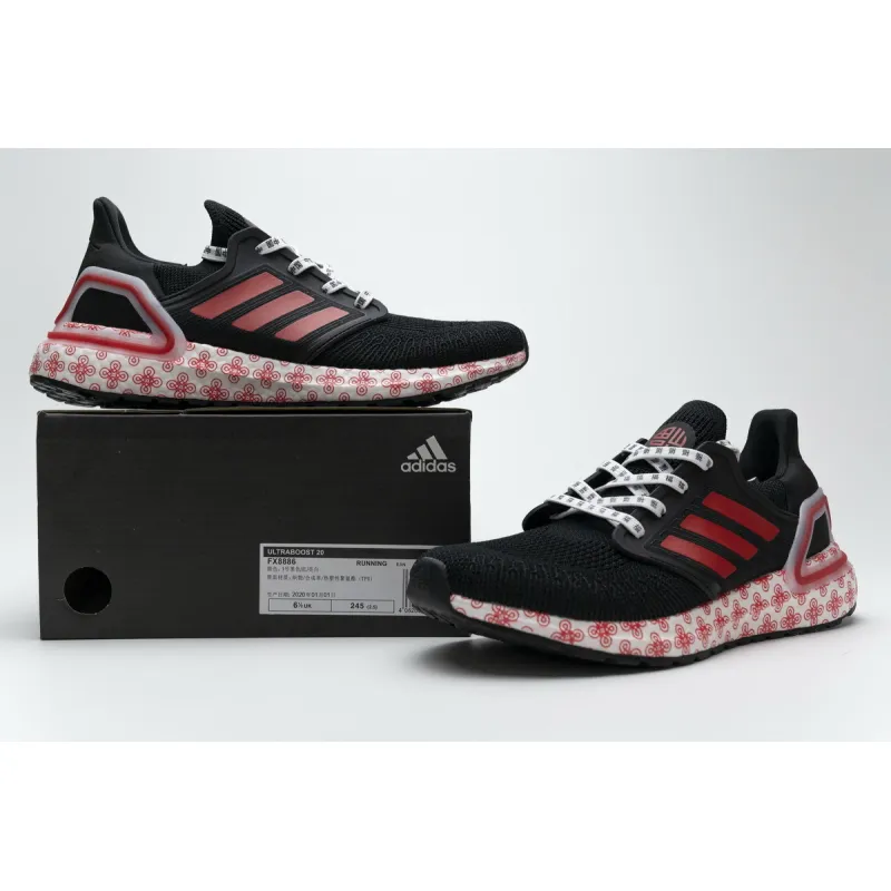 Pkgod   adidas Ultra BOOST 20 CONSORTIUM Black Red Real Boost