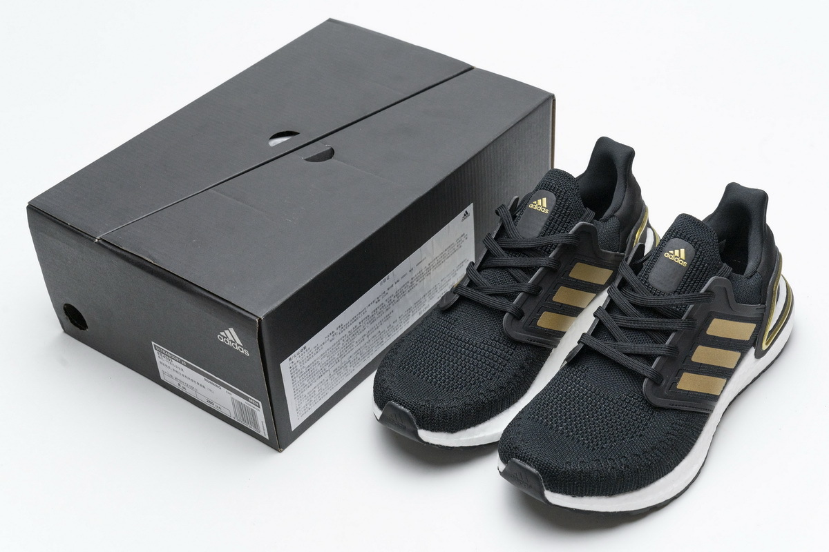      adidas Ultra BOOST 20 CONSORTIUM Black Gold Metallic Real Boost