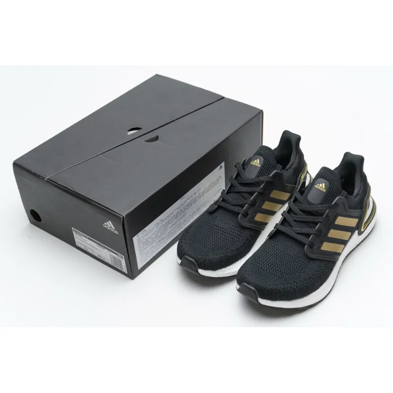 Pkgod  adidas Ultra BOOST 20 CONSORTIUM Black Gold Metallic Real Boost