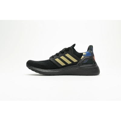    Pkgod  adidas Ultra BOOST 20 CONSORTIUM Black Metallic Gold Real Boost 01