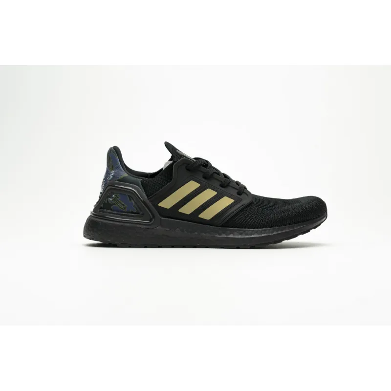 Pkgod  adidas Ultra BOOST 20 CONSORTIUM Black Metallic Gold Real Boost