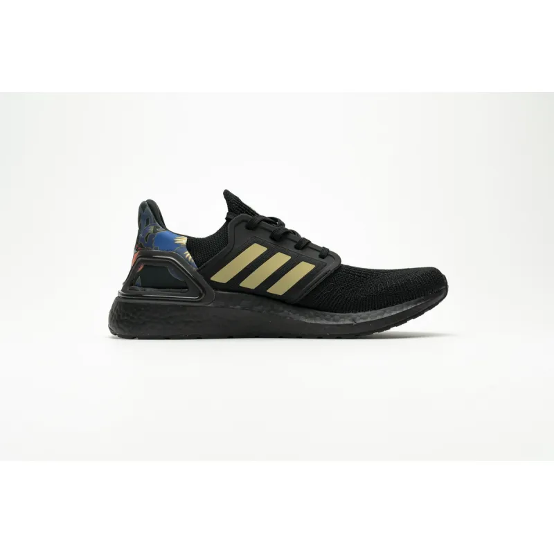 Pkgod  adidas Ultra BOOST 20 CONSORTIUM Black Metallic Gold Real Boost