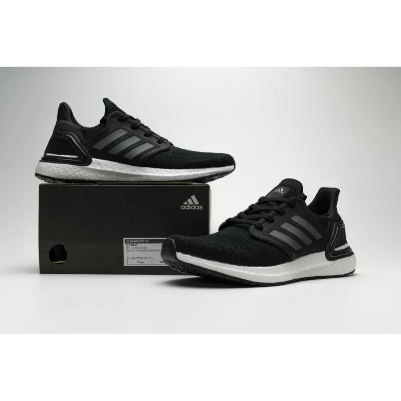 Pkgod  adidas Ultra BOOST 20 CONSORTIUM Black White Real Boost