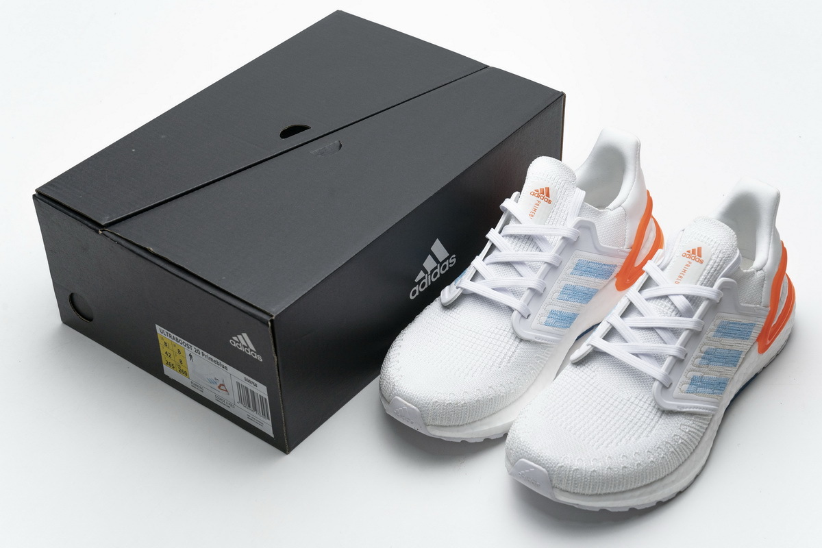      adidas Ultra BOOST 20 Primeblue White Blue Orange