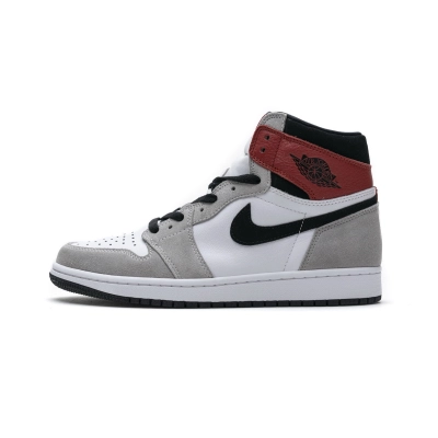 Pkgod  Air Jordan 1 High Smoke Grey Red 01
