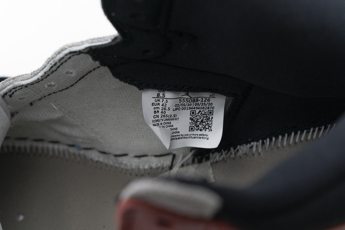      Air Jordan 1 High Smoke Grey Red