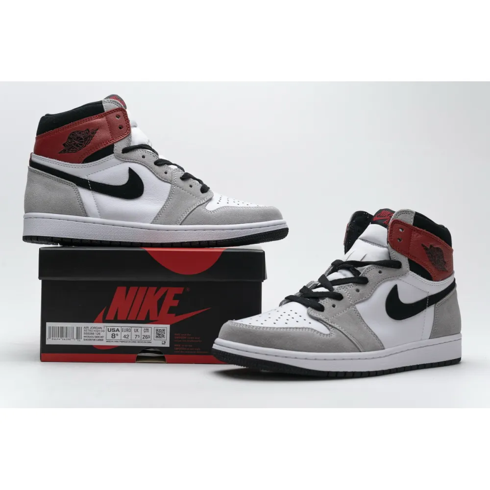 Pkgod  Air Jordan 1 High Smoke Grey Red