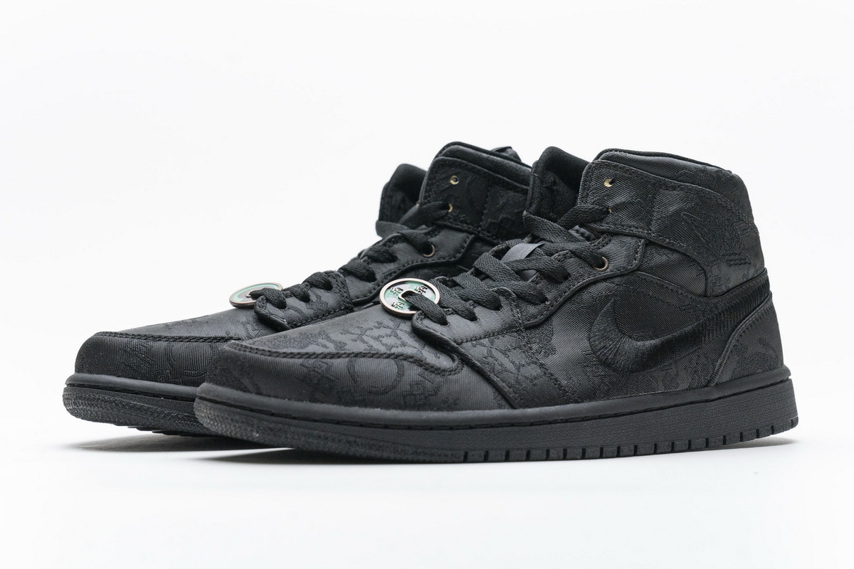      Air Jordan 1 Mid Edison Chen Fearless Black