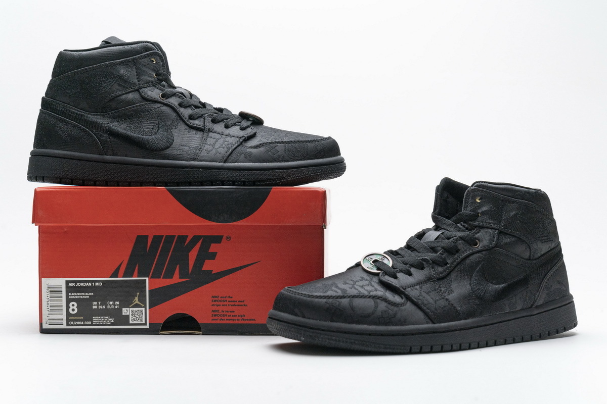      Air Jordan 1 Mid Edison Chen Fearless Black