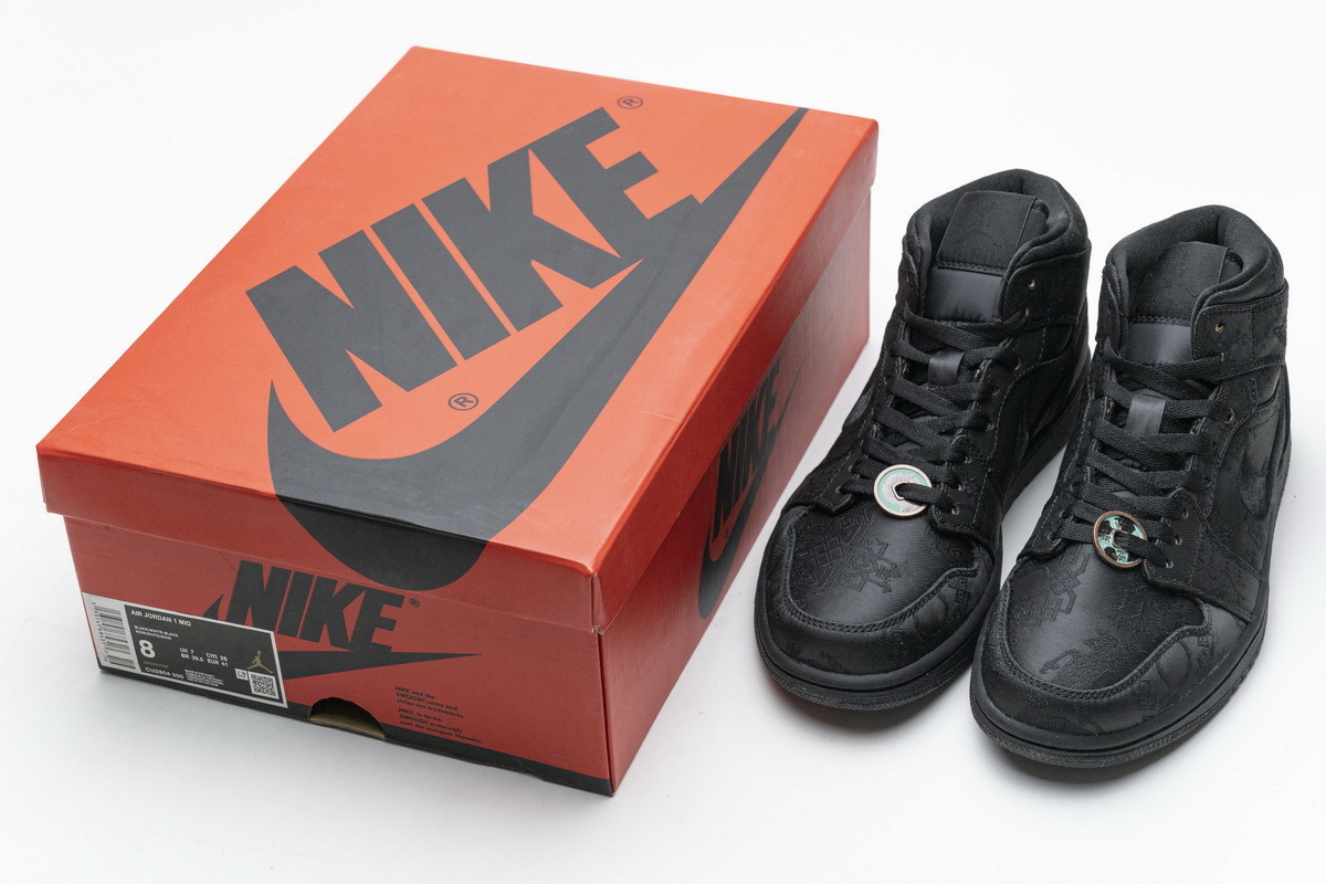      Air Jordan 1 Mid Edison Chen Fearless Black