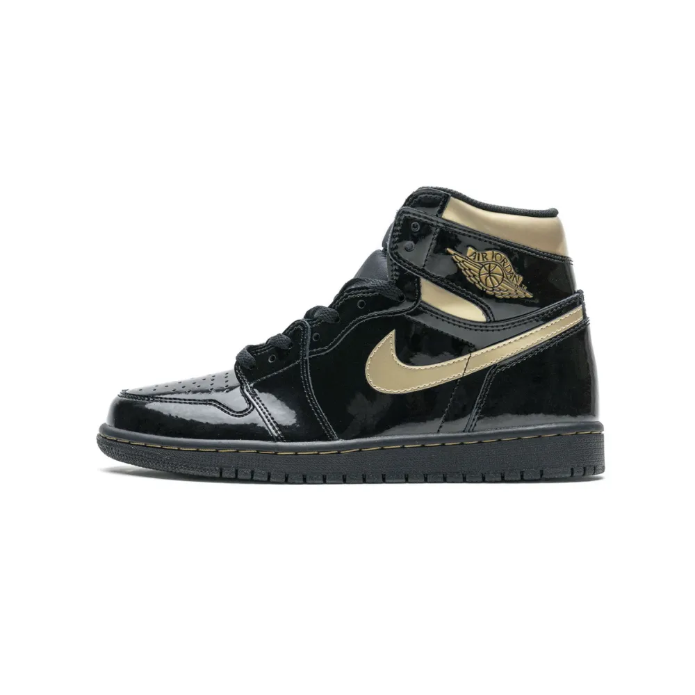 Pkgod  Air Jordan 1 Retro High Black Metallic Gold