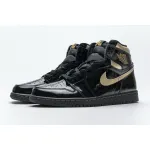 Pkgod  Air Jordan 1 Retro High Black Metallic Gold