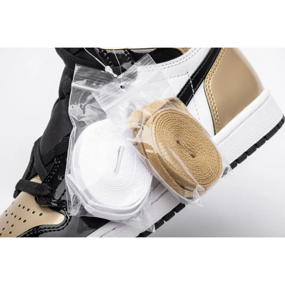 Pkgod  Air Jordan 1 Retro High NRG Patent Gold Toe