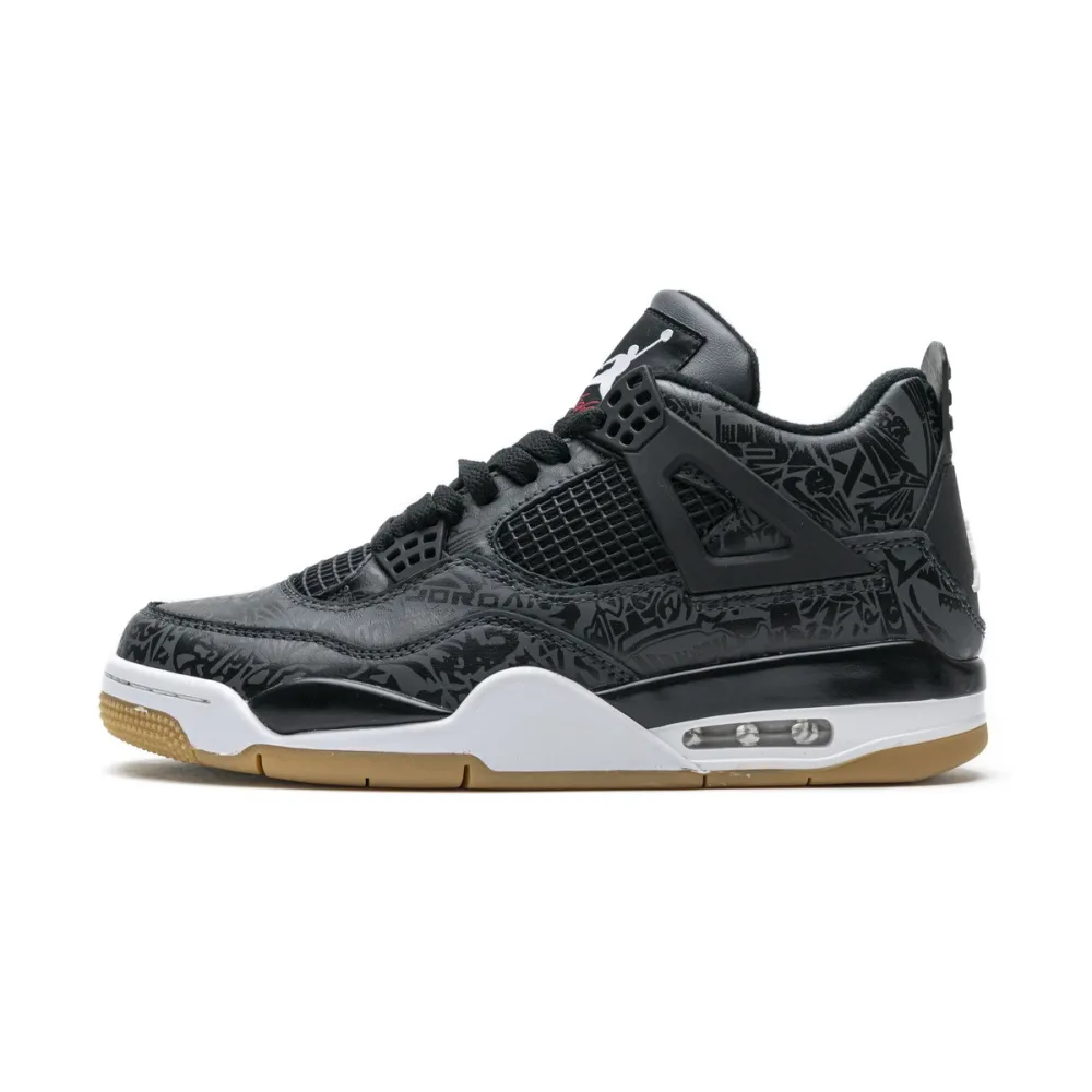 Pkgod  Air Jordan 4 Retro Black Laser