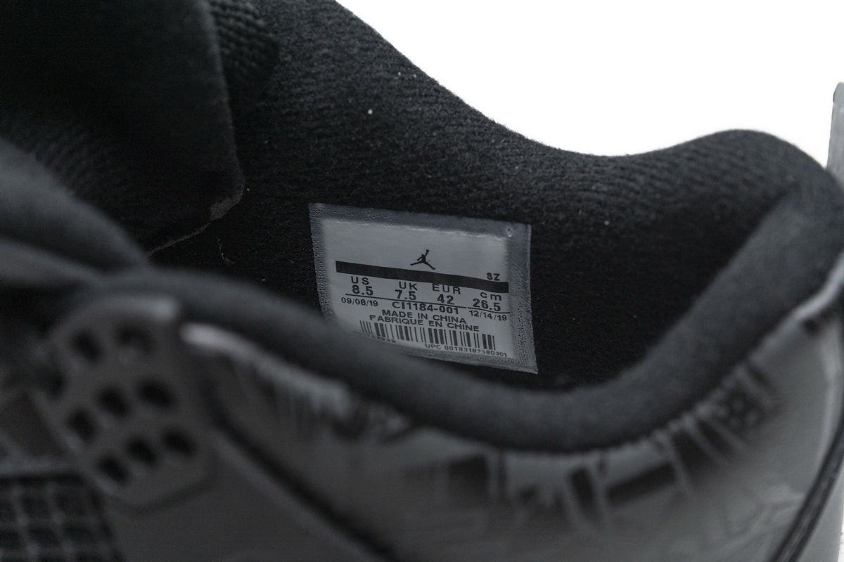 Pkgod  Air Jordan 4 Retro Black Laser