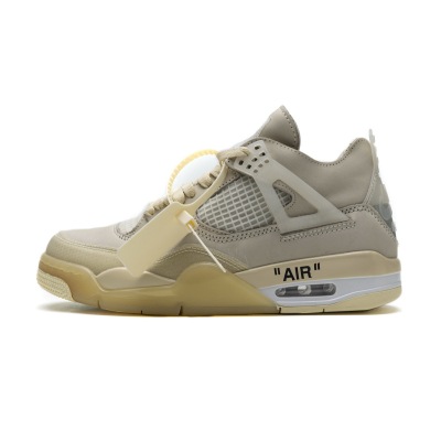  Pkgod  Air Jordan 4 Retro Off-White Sail   01