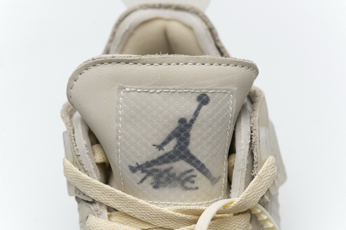  Pkgod  Air Jordan 4 Retro Off-White Sail  