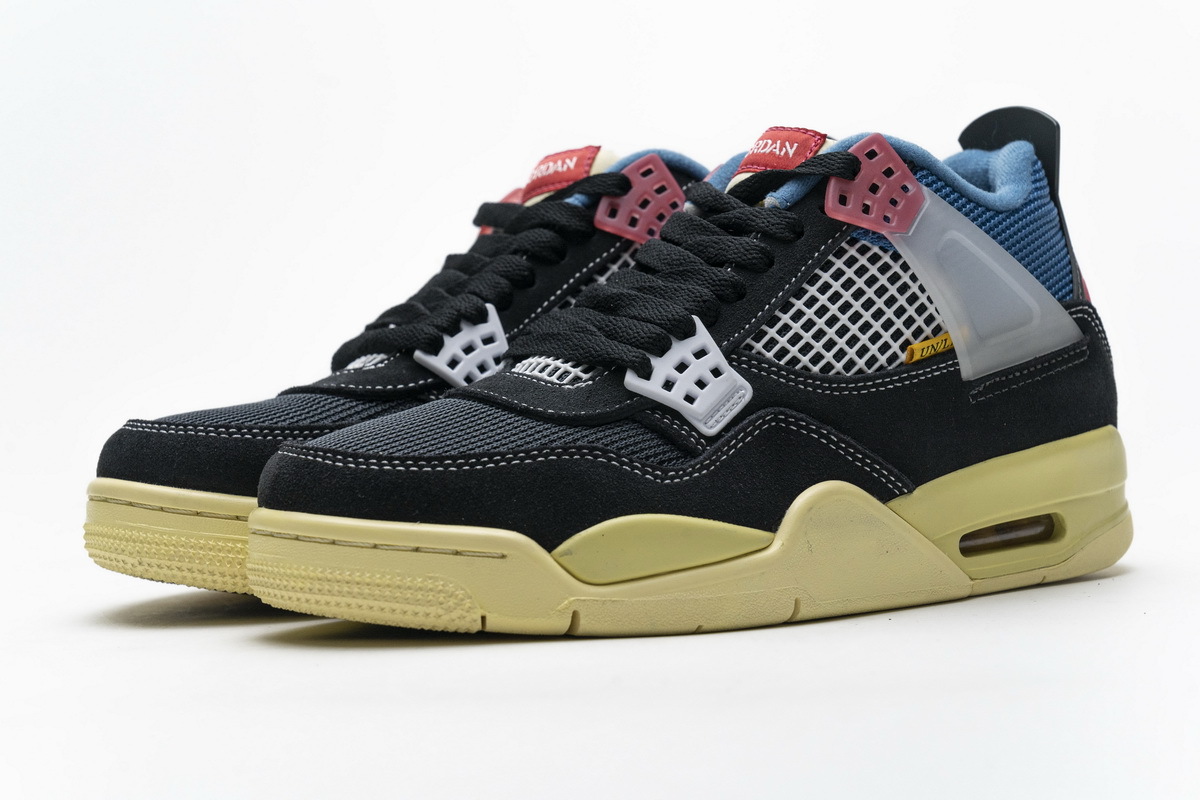  Pkgod  Air Jordan 4 Retro Union Off Noir Black  