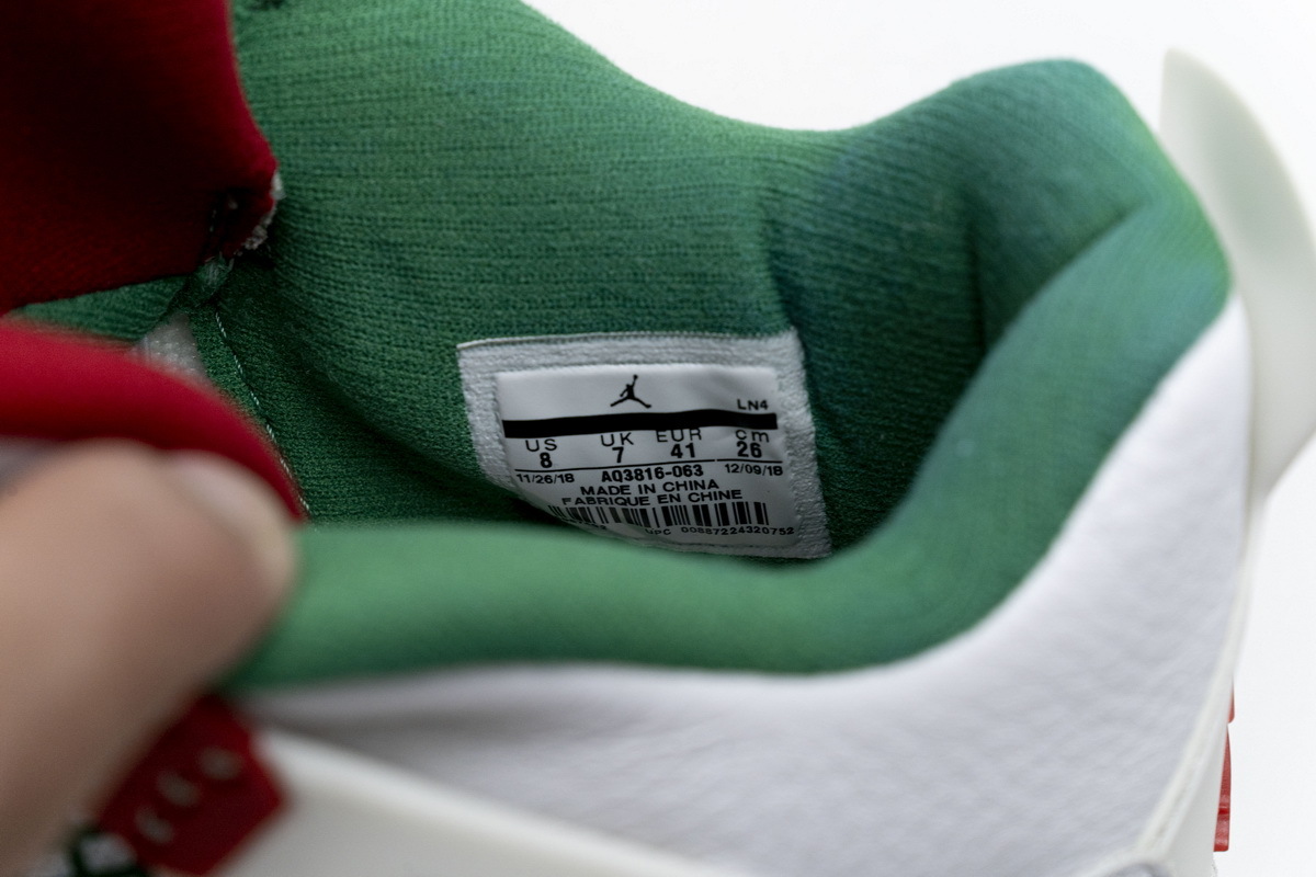 Pkgod  Air Jordan 4 Retro White Green Red
