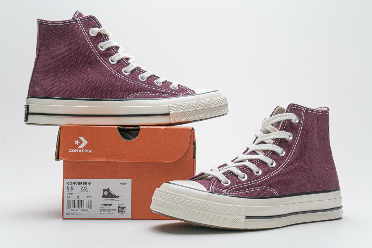      Converse Chuck 70 HI Dark Burgundy Black Egret