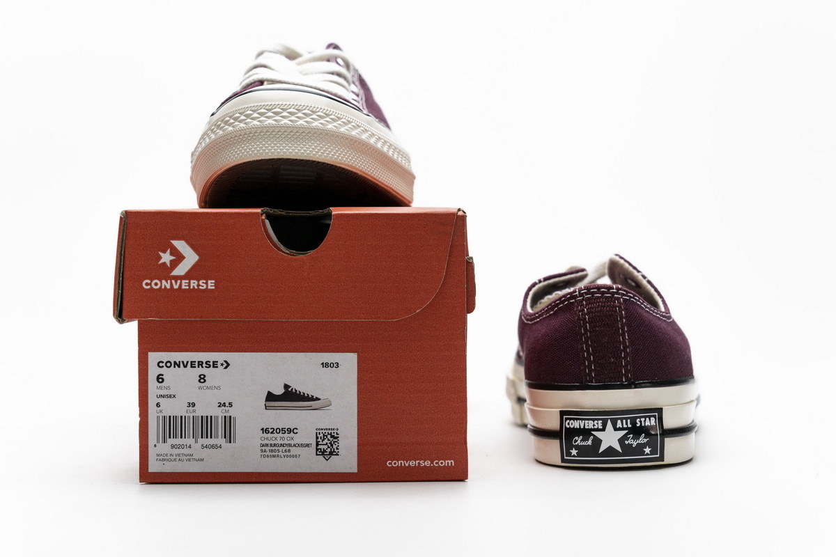      Converse Chuck 70 OX Dark Burgundy Black Egret