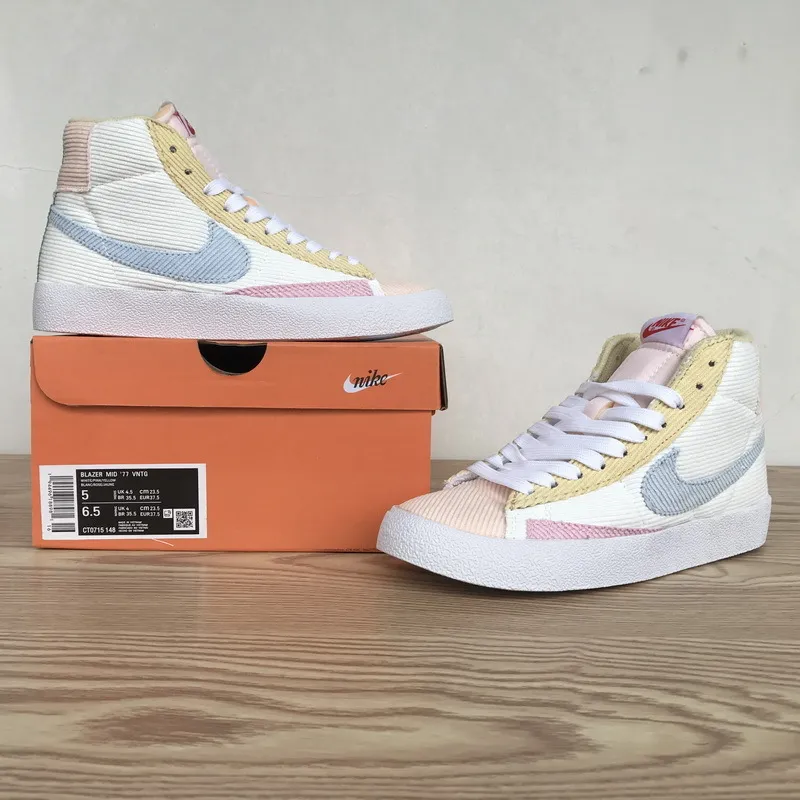 Pkgod  Nike Blazer Mid 77 VNTG White Pink Yellow