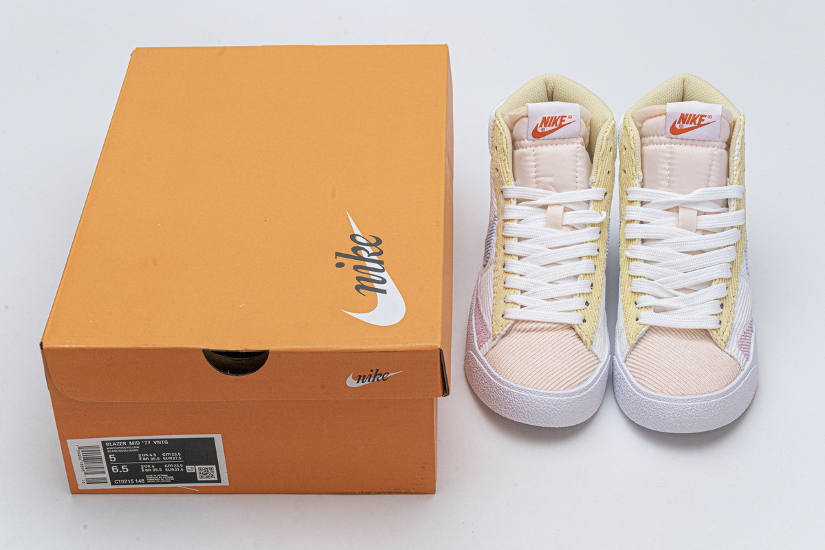 Pkgod  Nike Blazer Mid 77 VNTG White Pink Yellow