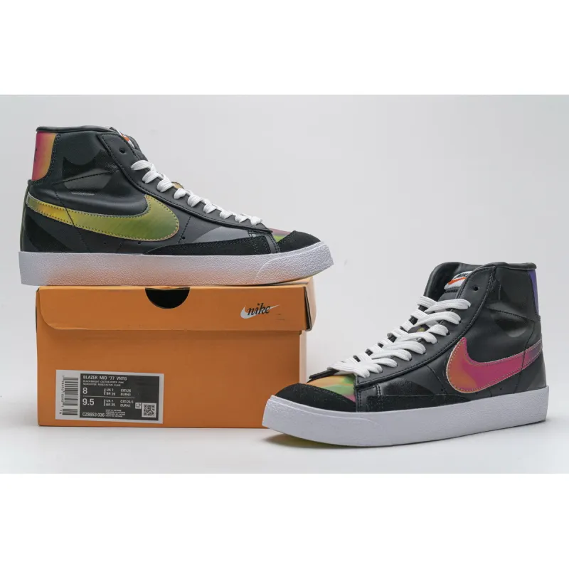 Pkgod  Nike Blazer Mid &#39;77 Vintage Black Bright Cactus