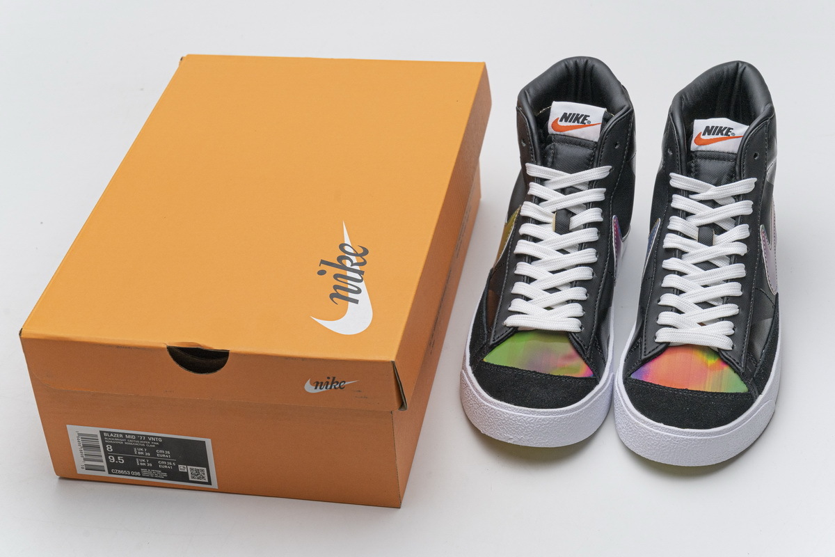 Pkgod  Nike Blazer Mid '77 Vintage Black Bright Cactus