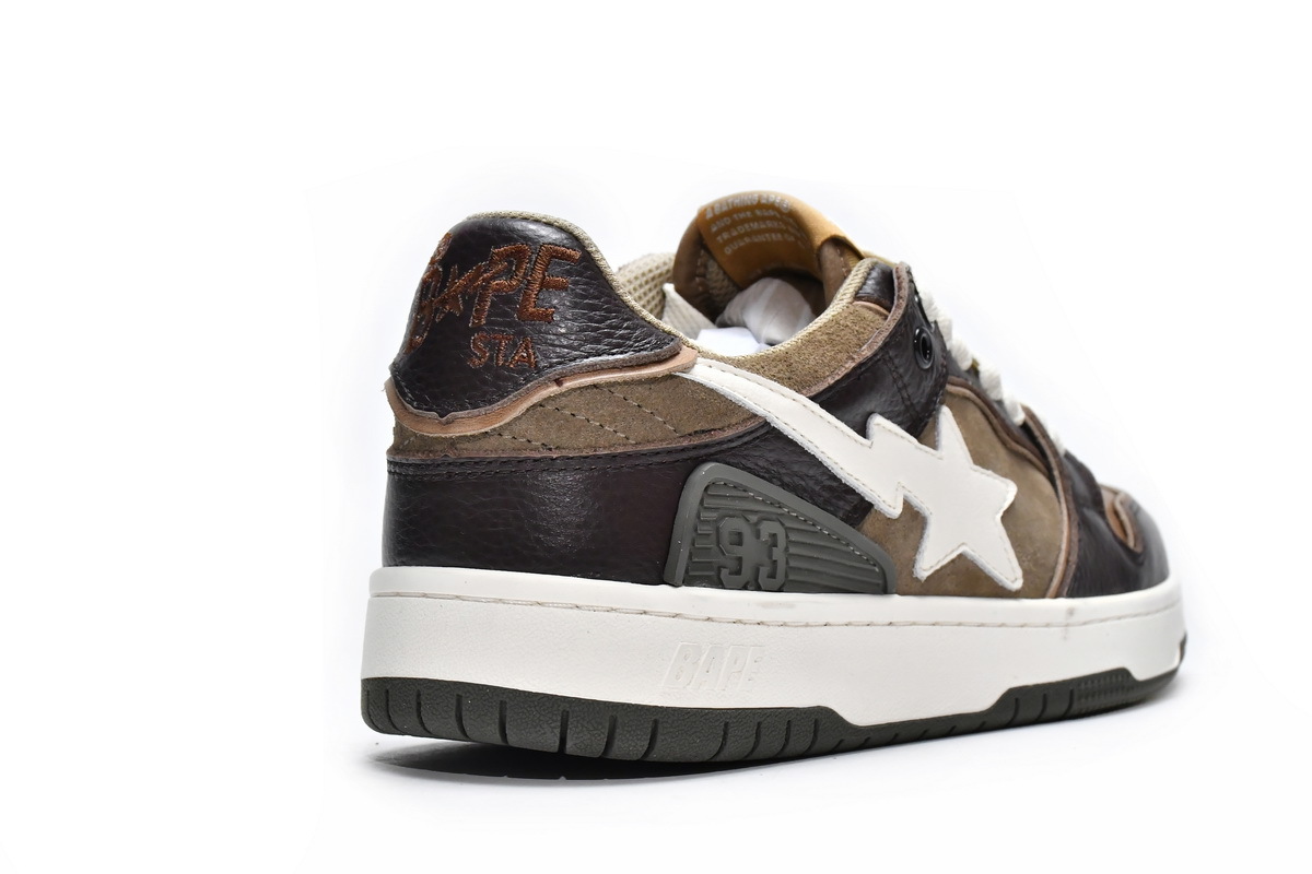 Pkgod A Bathing Ape Bape SK8 Sta Brown Ivory