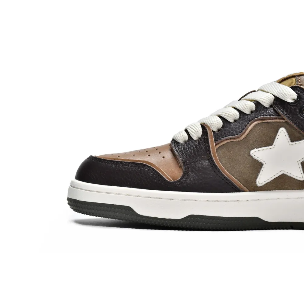 Pkgod A Bathing Ape Bape SK8 Sta Brown Ivory