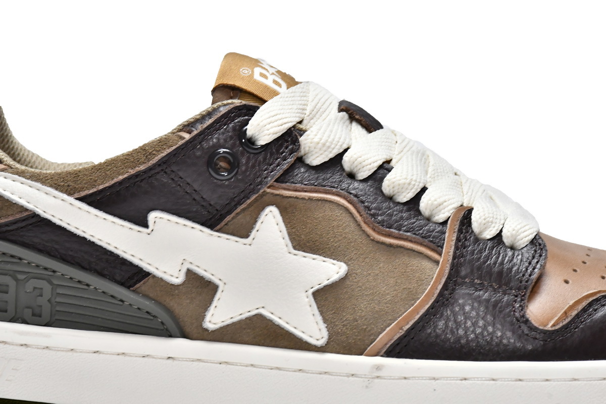 Pkgod A Bathing Ape Bape SK8 Sta Brown Ivory