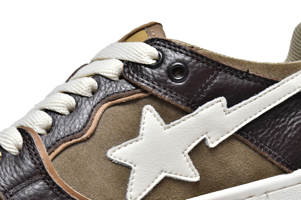 Pkgod A Bathing Ape Bape SK8 Sta Brown Ivory