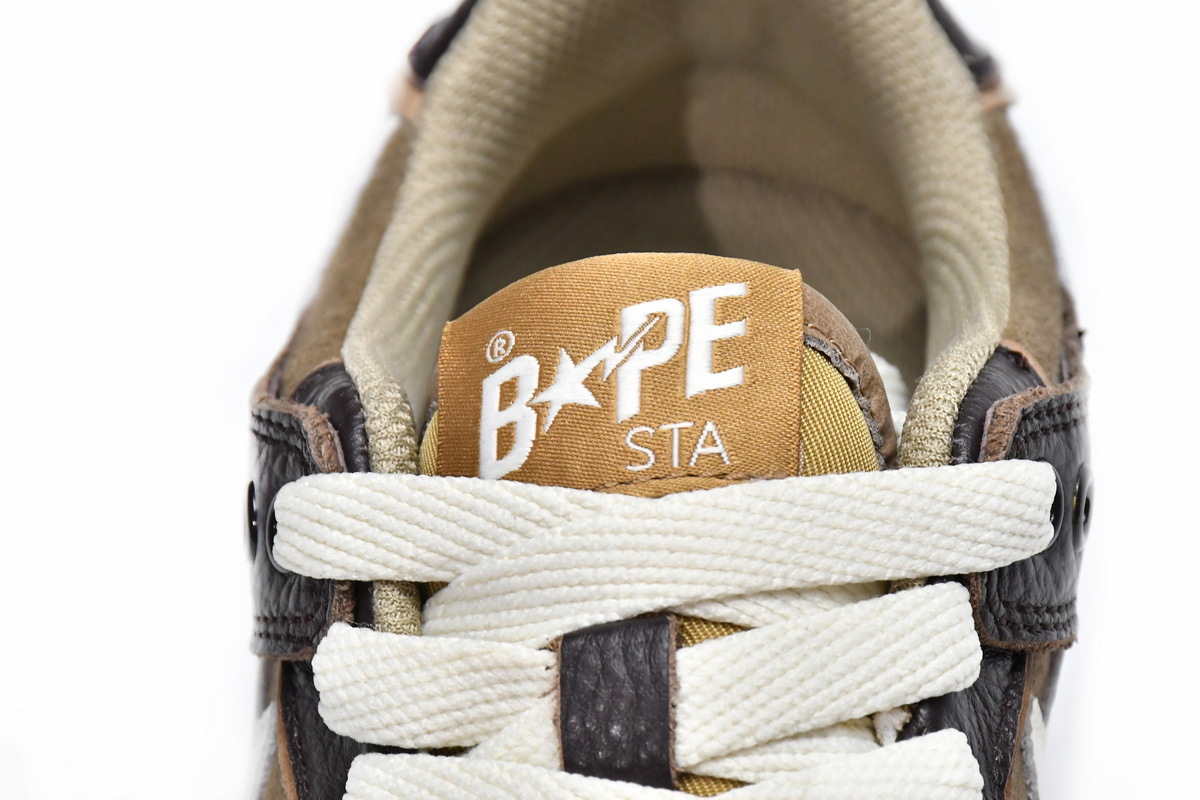 Pkgod A Bathing Ape Bape SK8 Sta Brown Ivory