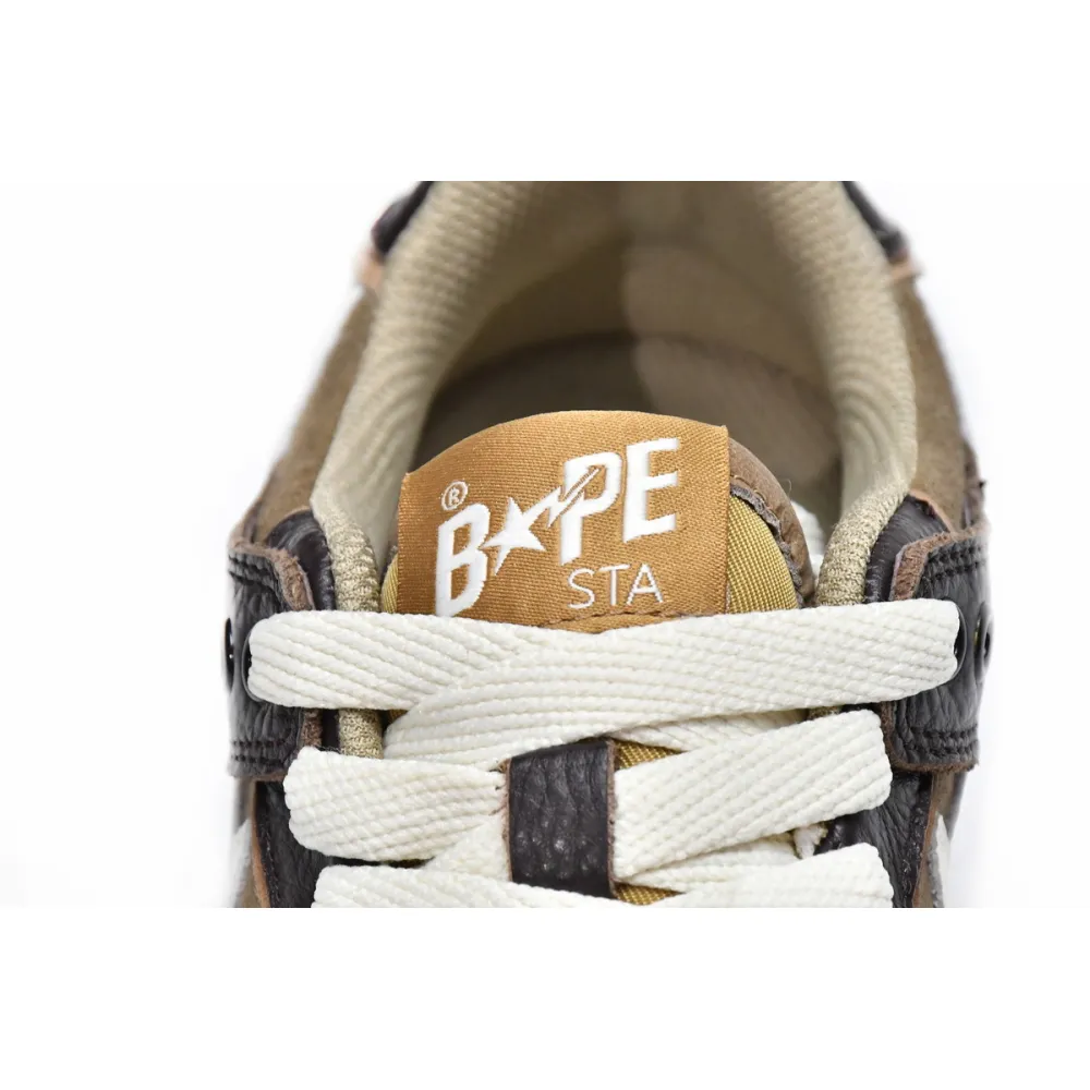 Pkgod A Bathing Ape Bape SK8 Sta Brown Ivory