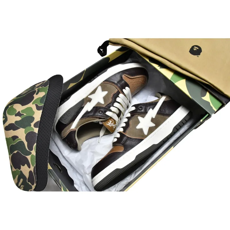 Pkgod A Bathing Ape Bape SK8 Sta Brown Ivory